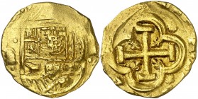 (1659-60). Felipe IV. (Sevilla). R. 8 escudos. (AC. tipo 406) (Cal.Onza tipo 86). 27,05 g. Flores de lis en los ángulos del reverso. Atractiva. Rara. ...