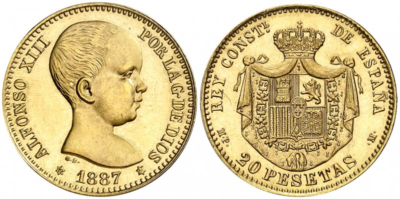 1887*1961. Franco. MPM. 20 pesetas. (AC. 170). 6,47 g. Acuñación de 800 ejemplar...