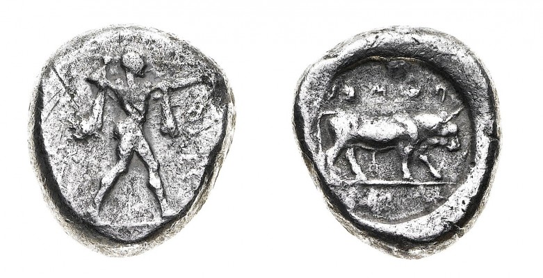 Monete della Magna Grecia
Lucania
Poseidonia - Statere databile al periodo 480...