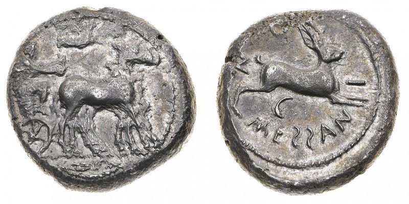 Monete della Magna Grecia
Sicilia
Messana - Tetradramma databile al periodo 45...