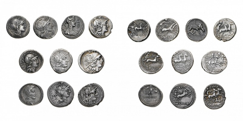 Monete Romane Repubblicane
Lotti
Secoli II/I a.C. - Piccola collezione di Dena...