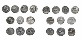 Monete Romane Repubblicane
Lotti
Secoli II/I a.C. - Piccola collezione di Denari comprendente dieci esemplari diversi - Con riferimento al Crawford ...
