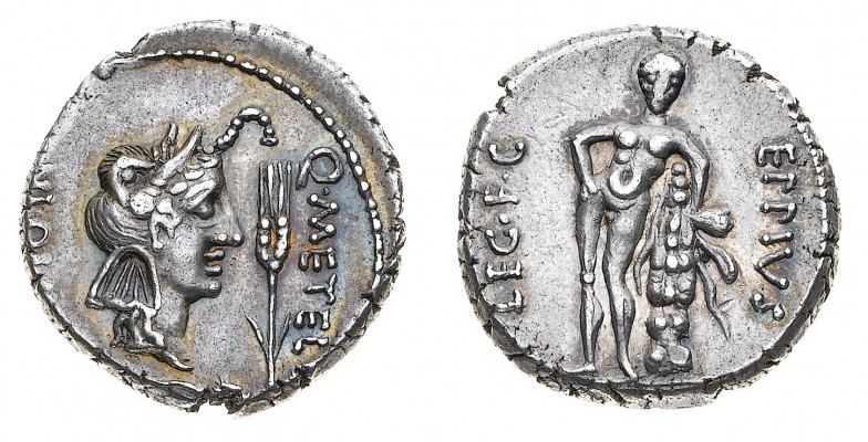Monete Romane Pre-Imperiali

Denaro al nome Q. METELL.SCIPIO IMP con EPPIVS LE...