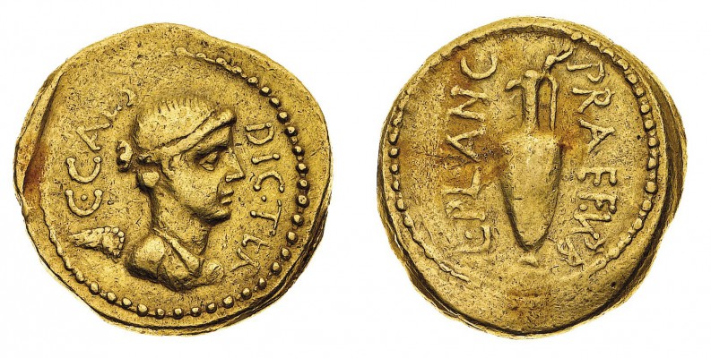 Monete Romane Pre-Imperiali

Giulio Cesare (49-44 a.C.) - Aureo databile al 45...