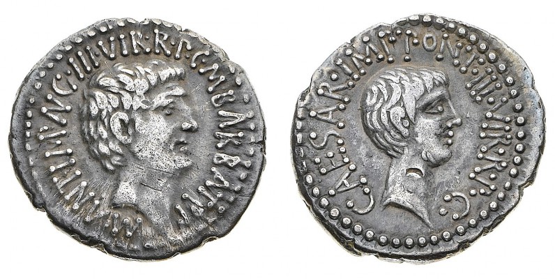 Monete Romane Pre-Imperiali

Marco Antonio e Ottaviano - Denaro al nome M.BARB...