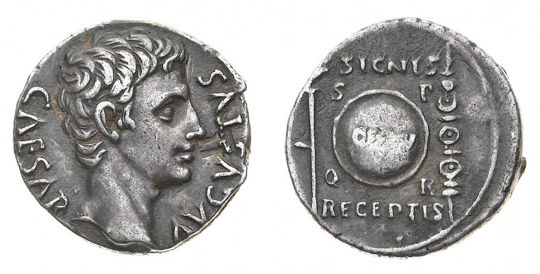 Monete Romane Imperiali
Augusto (27 a.C. - 14 d.C.)
Denaro databile al 19 a.C....