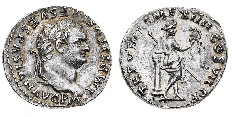 Monete Romane Imperiali
Tito (79-81 d.C.)
Denaro databile al 79 d.C. - Zecca: ...
