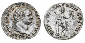 Monete Romane Imperiali
Tito (79-81 d.C.)
Denaro databile al 79 d.C. - Zecca: Roma - Diritto: testa laureata dell'Imperatore a destra - Rovescio: Ve...