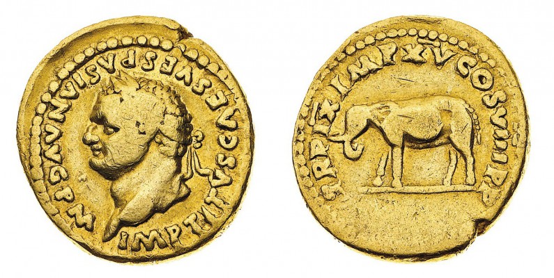 Monete Romane Imperiali
Tito (79-81 d.C.)
Aureo databile all'80 d.C. - Zecca: ...