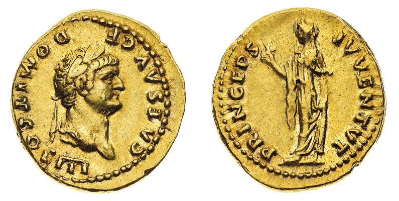 Monete Romane Imperiali
Domiziano (81-96 d.C.)
Aureo con il titolo di Cesare d...