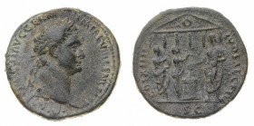 Monete Romane Imperiali
Domiziano (81-96 d.C.)
Asse databile al 88 d.C. - Zecca: Roma - Diritto: testa laureata dell'imperatore a destra - Rovescio:...