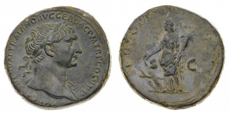 Monete Romane Imperiali
Traiano (98-117 d.C.)
Sesterzio databile al periodo 10...