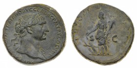 Monete Romane Imperiali
Traiano (98-117 d.C.)
Sesterzio databile al periodo 103-111 d.C. - Zecca: Roma - Diritto: testa laureata dell'Imperatore a d...