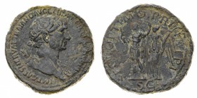 Monete Romane Imperiali
Traiano (98-117 d.C.)
Sesterzio databile al periodo 103-111 d.C. - Zecca: Roma - Diritto: testa laureata dell'imperatore a d...