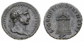 Monete Romane Imperiali
Traiano (98-117 d.C.)
Asse databile al periodo 103-111 d.C. - Zecca: Roma - Diritto: testa laureata dell'Imperatore a destra...