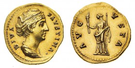 Monete Romane Imperiali
Antonino Pio (138-161 d.C.)
Aureo al nome e con l'effigie di Faustina Senior, moglie dell'Imperatore, databile a dopo il 141...