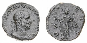 Monete Romane Imperiali
Traiano Decio (249-251 d.C.)
Traiano Decio (249-251 d.C.) - Sesterzio databile al 249 d.C. - Zecca: Roma - Diritto: busto la...