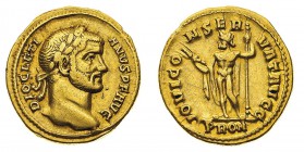 Monete Romane Imperiali
Diocleziano (284-305 d.C.)
Aureo databile al 294 d.C. - Zecca: Roma - Diritto: testa laureata dell'Imperatore a destra - Rov...