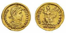 Monete Romane Imperiali
Teodosio I (379-395 d.C.)
Solido databile al periodo 383-388 d.C. - Zecca: Costantinopoli - Diritto: busto diademato di perl...