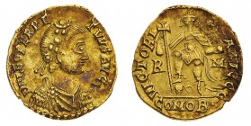 Monete Romane Imperiali
Ricimero, Patrizio e Magister Militum (457-472 d.C.)
Solido al nome di Leone I databile 465-467 d.C. - Zecca: Roma - Diritto...