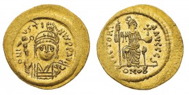 Monete Bizantine

Giustino II (565-578) - Solido - Zecca: Costantinopoli - Diritto: mezzo busto elmato e diademato dell'Imperatore di fronte con glo...
