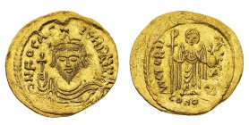 Monete Bizantine

Foca (602-610) - Solido databile agli anni 607-610 - Zecca: Costantinopoli - Diritto: mezzo busto coronato dell'Imperatore di fron...