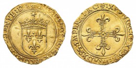 Monete di Zecche Italiane
Repubblica di Genova 
Luigi XII Signore di Genova (1507-1512) - Scudo d'oro del sole - Diritto: stemma coronato, con i gig...