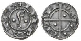 Monete di Zecche Italiane
Cremona
Comune (1150-1330) - Monetazione al nome di Federico II Imperatore - Grosso - Diritto: lettera F tra due globetti ...
