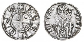 Monete di Zecche Italiane
Cremona
Comune (1150-1330) - Grosso - Diritto: croce patente accantonata alternativamente da un giglio e un globetto - Rov...