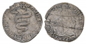 Monete di Zecche Italiane
Cremona
Francesco II Sforza (1521-1535) - Grosso - Zecca: Cremona - Diritto: biscione coronato - Rovescio: Sant'Omobono so...