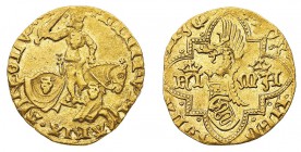 Monete di Zecche Italiane
Ducato di Milano
Filippo Maria Visconti (1412-1447) - Fiorino d'oro - Zecca: Milano - Diritto: il Duca a cavallo verso des...
