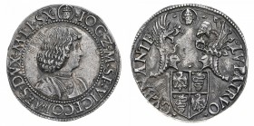 Monete di Zecche Italiane
Ducato di Milano
Gian Galeazzo Maria Sforza con la reggenza di Ludovico Maria Sforza (1480-1494) - Testone - Diritto: bust...