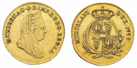 Monete di Zecche Italiane
Ducato di Milano
Maria Teresa d'Asburgo (1778-1780) - 2 Doppie 1779 - Zecca: Milano - Diritto: busto velato di Maria Teres...