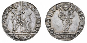 Monete di Zecche Italiane
Repubblica di Venezia
Andrea Gritti (1523-1538) - Lira o Mocenigo - Zecca: Venezia - Diritto: il Doge genuflesso riceve da...