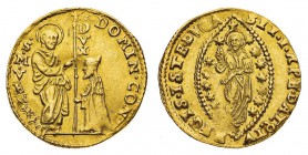 Monete di Zecche Italiane
Repubblica di Venezia
Domenico Contarini (1659-1675) - Zecchino - Zecca: Venezia - Diritto: il Doge genuflesso riceve da S...