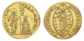 Monete di Zecche Italiane
Repubblica di Venezia
Francesco Morosini (1688-1694) - Multiplo da 6 Zecchini - Zecca: Venezia - Diritto: il Doge genufles...