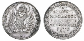 Monete di Zecche Italiane
Repubblica di Venezia
Alvise IV Mocenigo (1763-1778) - Osella 1773 Anno XI - Zecca: Venezia - Diritto: leone di San marco ...