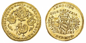 Monete di Zecche Italiane
Repubblica di Venezia
Ludovico Manin (1789-1797) - Osella per Murano in oro da 4 Zecchini 1794 - Zecca: Venezia - Diritto:...