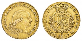 Monete di Zecche Italiane
Ducato di Parma e Piacenza
Ferdinando I di Borbone (1765-1802) - Doppia 1788 - Zecca: Parma - Diritto: effigie di Ferdinan...