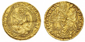 Monete di Zecche Italiane
Bologna
Monetazione anonima dei Bentivoglio (1446-1506) - Doppio Bolognino - Diritto: leone rampante a sinistra con un ves...