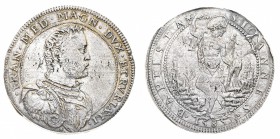 Monete di Zecche Italiane
Granducato di Toscana
Francesco I de' Medici (1574-1587) - Piastra 1585 - Zecca: Firenze - Diritto: busto drappeggiato e c...