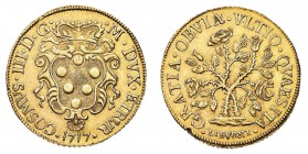 Monete di Zecche Italiane
Granducato di Toscana
Cosimo III de' Medici (1670-1723) - Monetazione per Livorno - Pezza d'oro della Rosa 1717 - Zecca: F...
