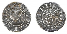 Monete di Zecche Italiane
Stati Pontifici
Senato Romano (1184-1439) - Brancaleone d'Andalò (1252-1258) - Mezzo grosso - Zecca: Roma - Diritto: leone...