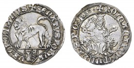 Monete di Zecche Italiane
Stati Pontifici
Senato Romano (1184-1439) - Colonna-Orsini (secolo XIV) - Grosso rinforzato - Zecca: Roma - Diritto: leone...
