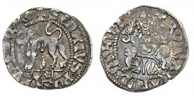 Monete di Zecche Italiane
Stati Pontifici
Senato Romano (1184-1439 ca.) - Colonna-Orsini (secolo XIV) - Mezzo Grosso - Zecca: Roma - Diritto: leone ...
