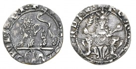 Monete di Zecche Italiane
Stati Pontifici
Senato Romano (1184-1439 ca.) - Caetani (secolo XIV) - Grosso - Zecca: Roma - Diritto: leone in cammino ve...