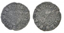 Monete di Zecche Italiane
Stati Pontifici
Giovanni XXII (1322-1329) - Denaro - Zecca: Parma - Diritto: busto mitrato di fronte - Rovescio: le chiavi...