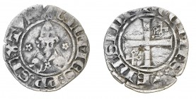 Monete di Zecche Italiane
Stati Pontifici
Clemente VI (1342-1352) - Denaro nero - Zecca: Pont de Sorgues - Diritto: busto mitrato di fronte fra rose...