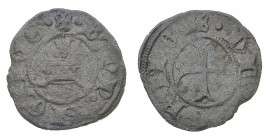 Monete di Zecche Italiane
Stati Pontifici
Bonifacio IX (1389-1404) - Quattrino - Zecca: Fermo - Diritto: triregno - Rovescio: croce unghiata - gr. 0...