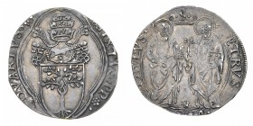 Monete di Zecche Italiane
Stati Pontifici
Sisto IV (1471-1484) - Grosso - Zecca: Roma - Diritto: stemma sormontato dalle chiavi decussate e dalla ti...